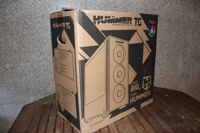 Caixa ATX Nox Hummer TG RGB | Com 3 Ventoinhas RGB