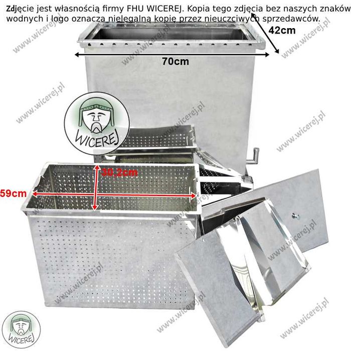 Topiarka parowa Cała Nierdzewna Warszawska Poszerzana na 15/22 ramek