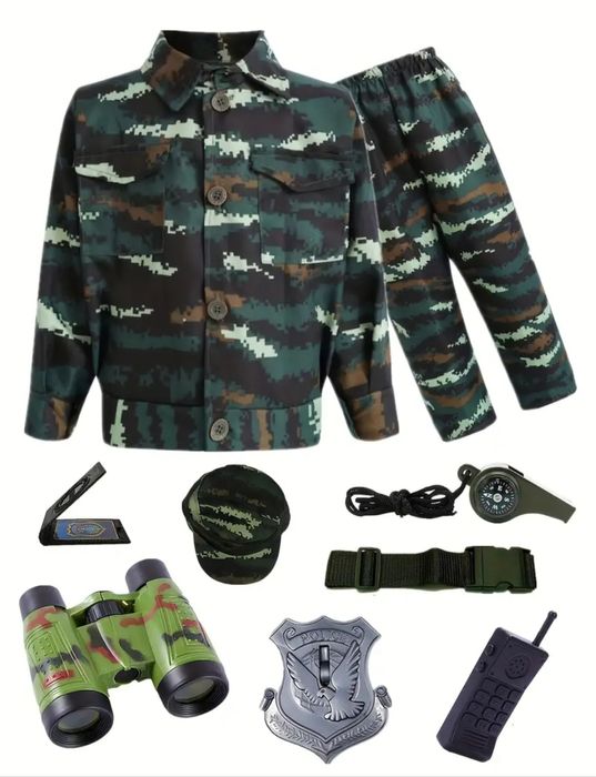 Kostium przebranie strój dla chłopca żołnierz wojskowy 120 na 6-7 lat