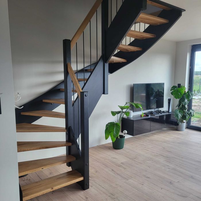 Schody Q drewniane , metalowe Styl 2Q natura Loft Cala Polska i UE