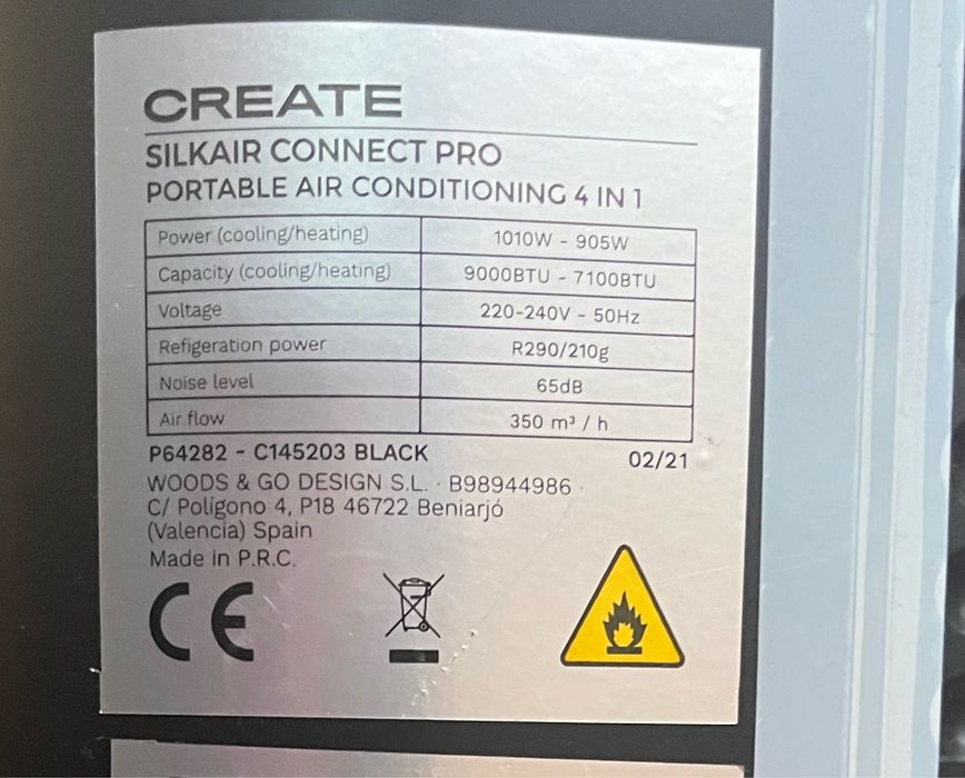 Ar condicionado CREATE Silkair connect pro 9000