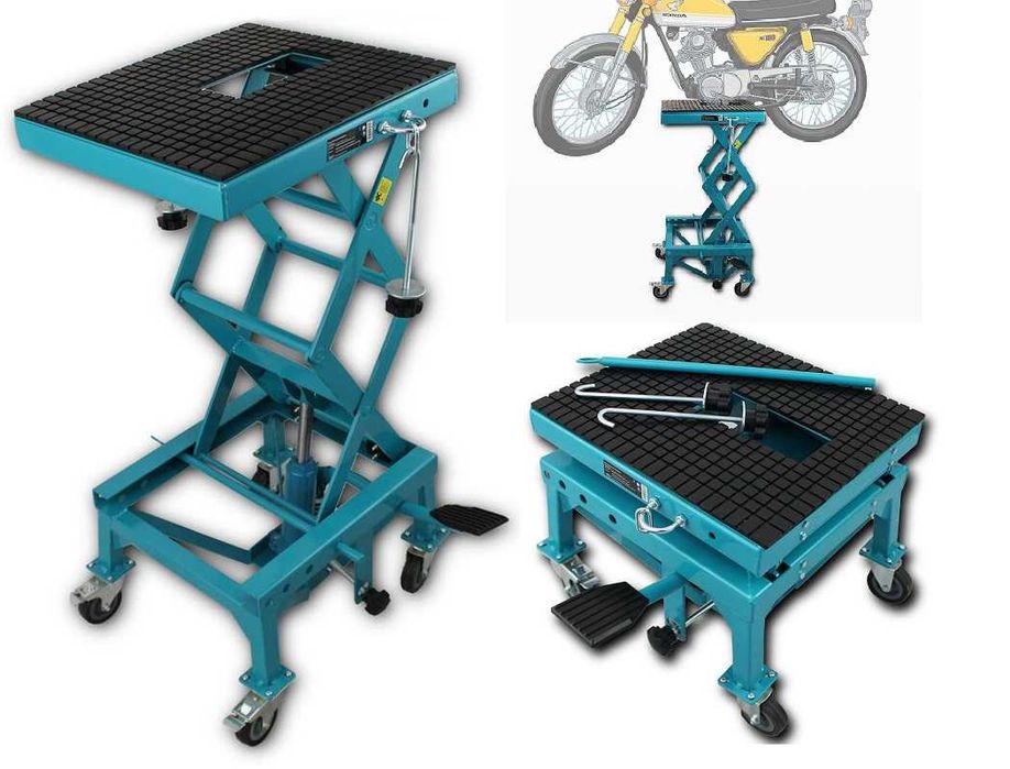 PODNOŚNIK nożycowy hydrauliczny do 135 kg - MOBILNY