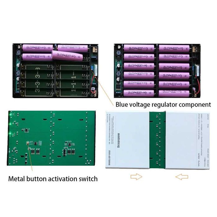 Бесперебойник, повербанк, корпус ИБП ДБЖ UPS 5V/9V/12-24V для роутера, модема