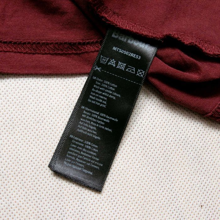 Barbour logo t-shirt M burgund slim