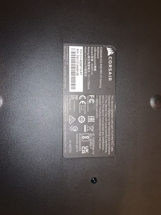 Corsair k55 RGB Pro XT Gaming