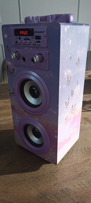 Głośnik Bluetooth Karaoke z mikrofonami w zestawie OPIS