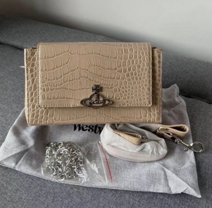 Vivienne Westwood Hazel сумка женская бежева off heron chanel жіноча