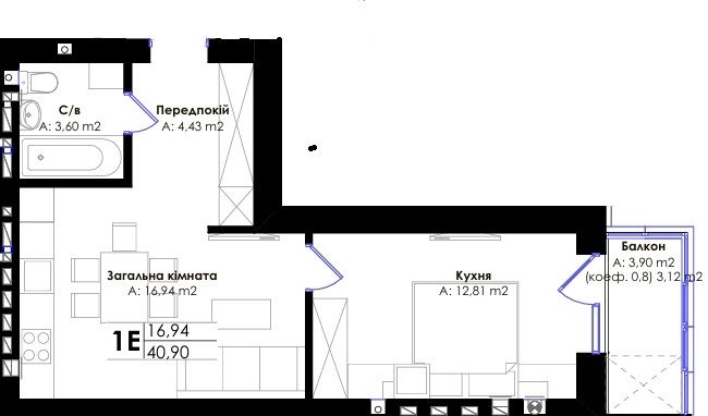 Акційна пропозиція! Квартира біля парка Центральний! Газ, балкон, поряд садочок та школа - View 3