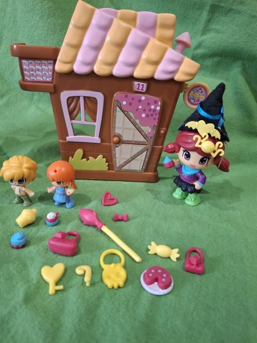 Fada com unicórnio e casa bruxa Pinypon com varios acessórios