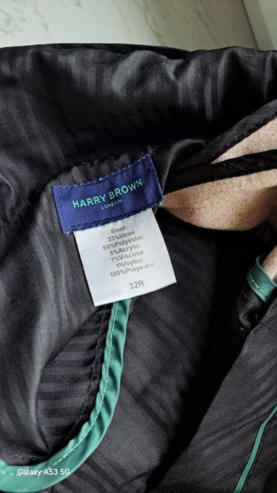 HARRY BROWN Spodnie z wełną beżowe