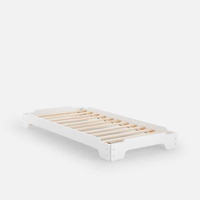 Cama solteiro com estrado e colchao