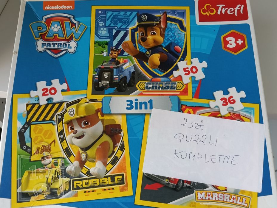 Puzzle: Pepa, bing, kicia kocia, psi patrolTomek i inne