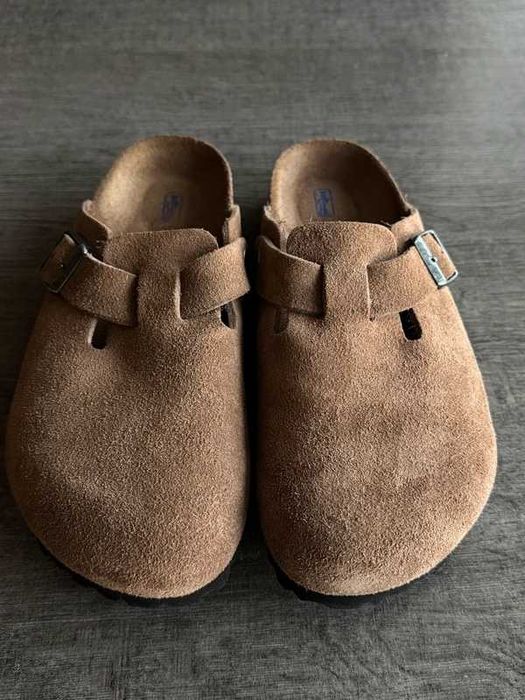 Brązowe sandały letnie Birkenstock Boston, rozmiar 38