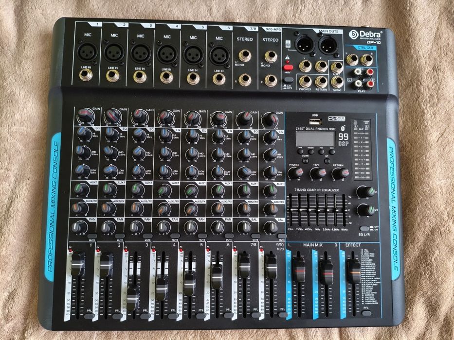 Mikser audio Debra DP-10 (10 kanałów) Nowy!