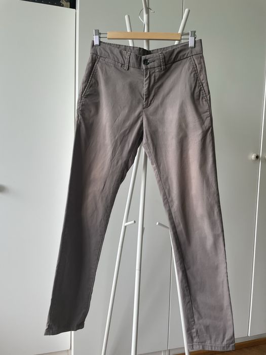 Reserved 29 slim fit szare chinosy męskie spodnie bawełniane prosta nogawka