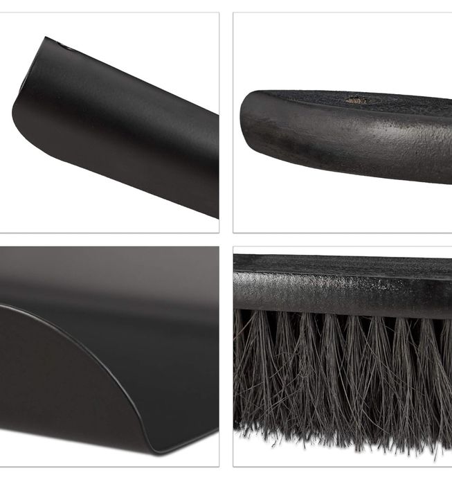 Relaxdays Zestaw do zamiatania, mały, 41 cm, trwała stal, zmiotka