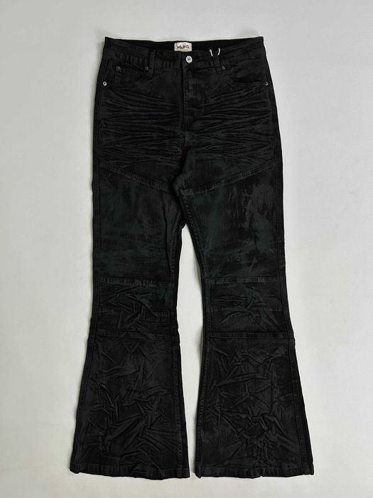 Джинси чорні штани штаны черные flared клеш джинсы кльош jeans draping