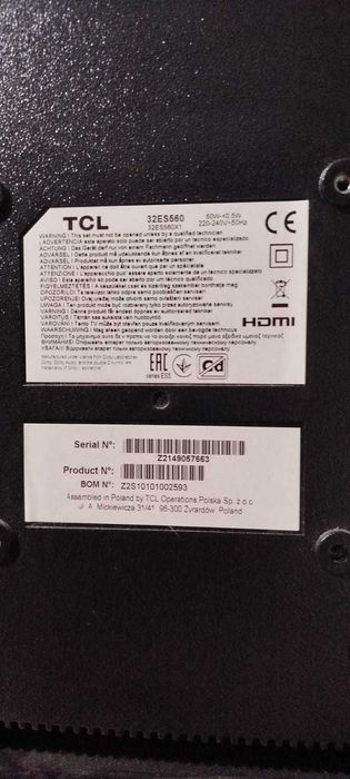 TV TCL 32ES560 (LED - 32'' - 81 cm - HD)