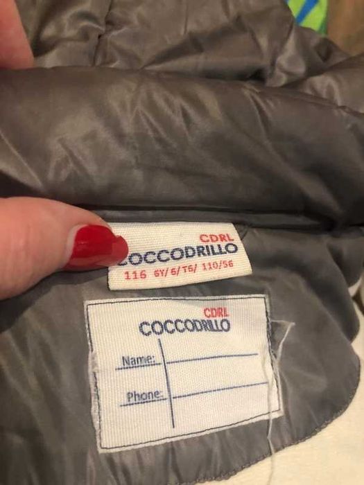 Coccodrillo długa kurtka zimowa Parka pikowany płaszcz Płaszczyk 116