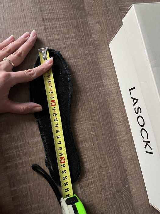 Buty skórzane botki camel Lasocki 37