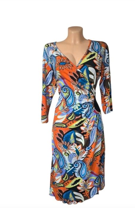 Sukienka elastyczna, dekolt nakładany rozmiar 42- Happi