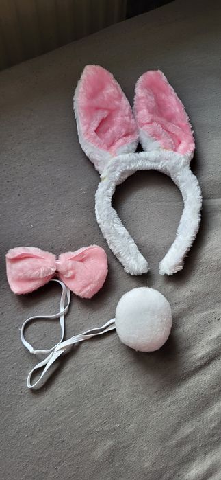 Przebranie króliczka uszy muszka i ogonek