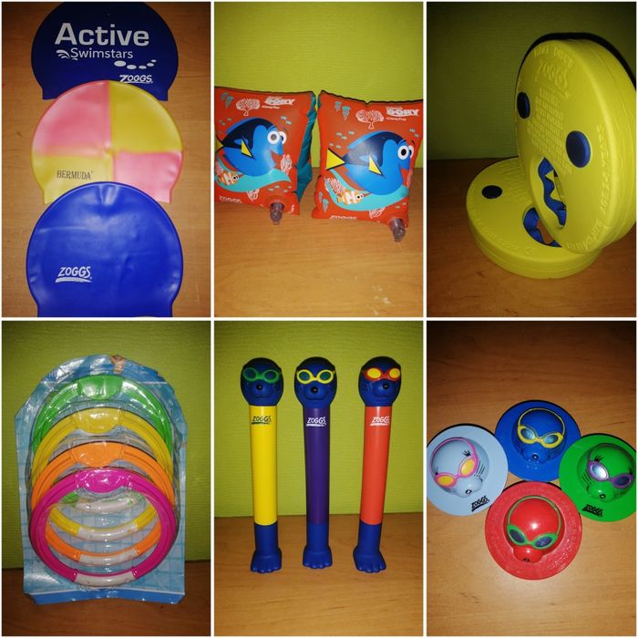 Шапочка для бассейна. Очки для плаванья Speedo. Палочки ZOOGS.