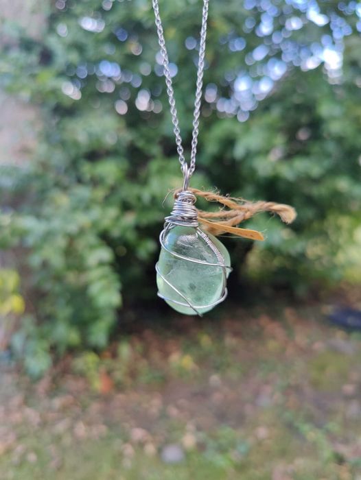 Zawieszka handmade Fluoryt | Stal Szlachetna