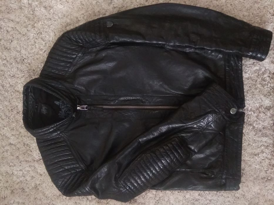 Чоловіча шкіряна куртка gipsy. Мото куртка