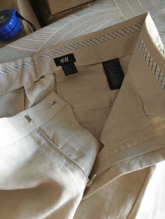 Джинсы (chino лён H&M Sweden w33 beidge.
