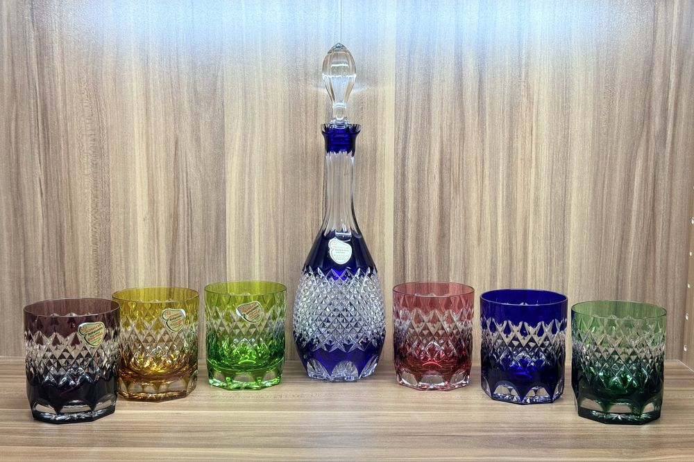 Комплект хрустальных фужеров для вина, воды, коньяка, виски Joska GDR