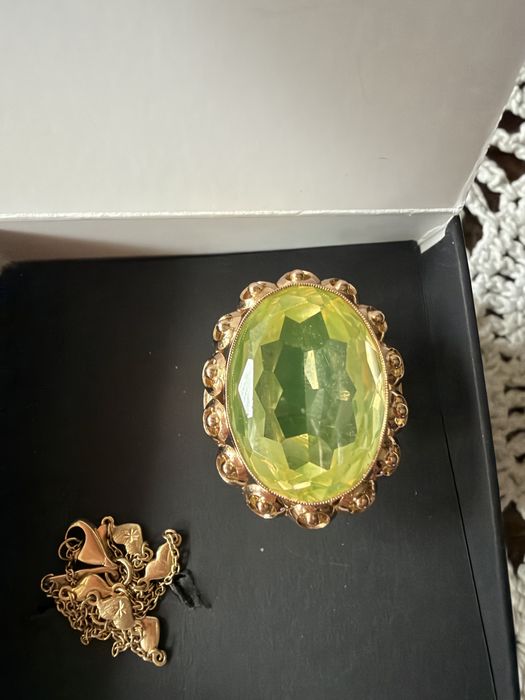 Wyjątkowy złoty pierścionek 585 | spinel  rozm. 17