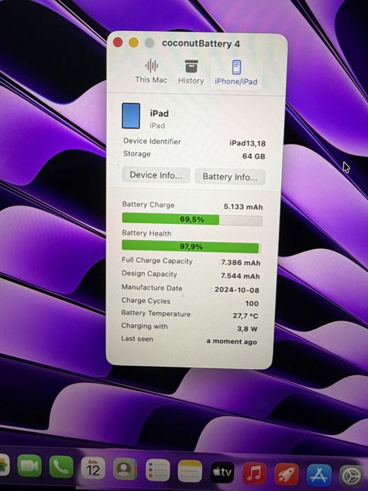 Gwarancja Bateria 98% iPad 10 gen 64gb Blue Jak Nowy + Etui + Pencil Tech Protect