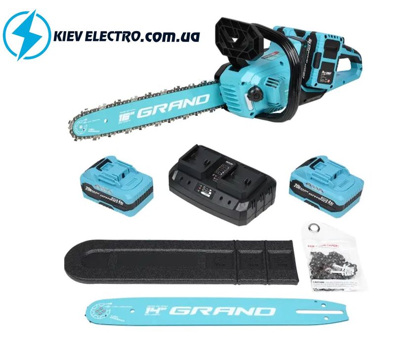 Акумуляторна пила Grand АПЦ-40А/16-4 (АКБ 4Ам/8Ам, 2 шини + 2 ланцюги)