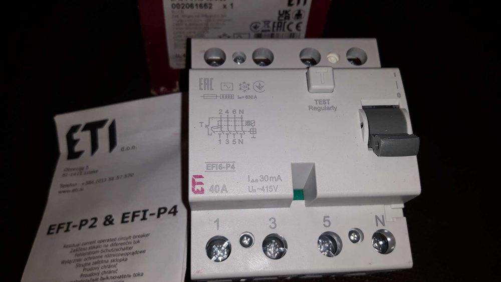 Esy bezpieczniki, różnicówki Rcd itp NOWE Schneider/Hager/ Eti