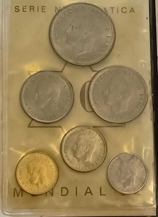 Moedas comemorativas do Mundial de Futebol de 1982 em Espanha