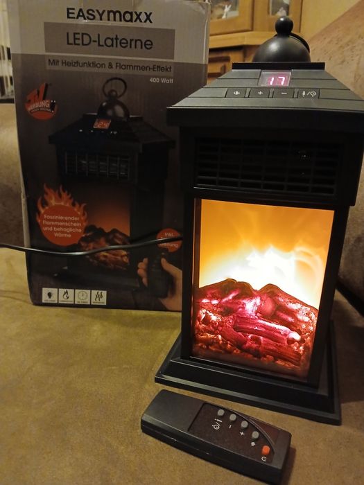 Kominek elektryczny latarnia lampka led