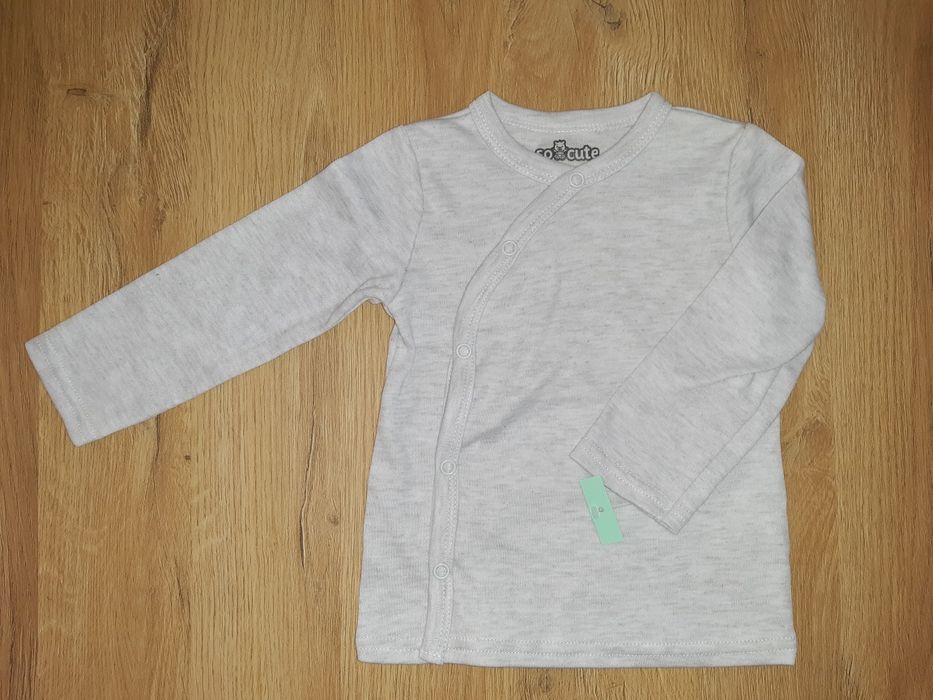 Nowa koszulka bluzka z długim rękawem kaftanik 74