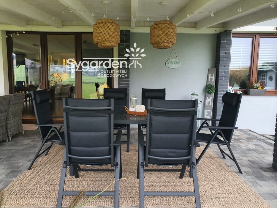 Meble ogrodowe aluminiowe,6 osobowy Piękny!