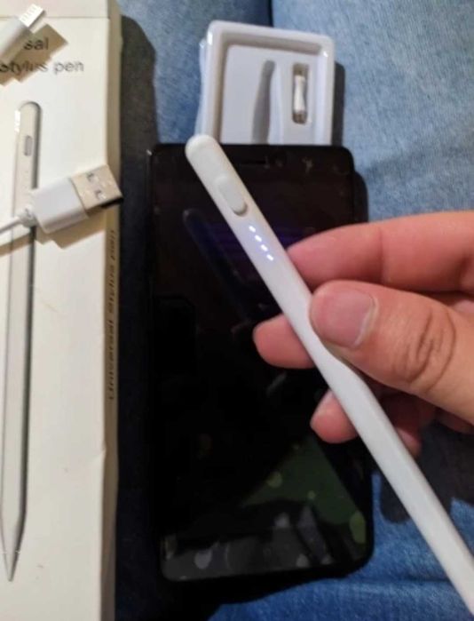 Стилус активный + 2 наконечника для телефона и планшета.опт.дроп