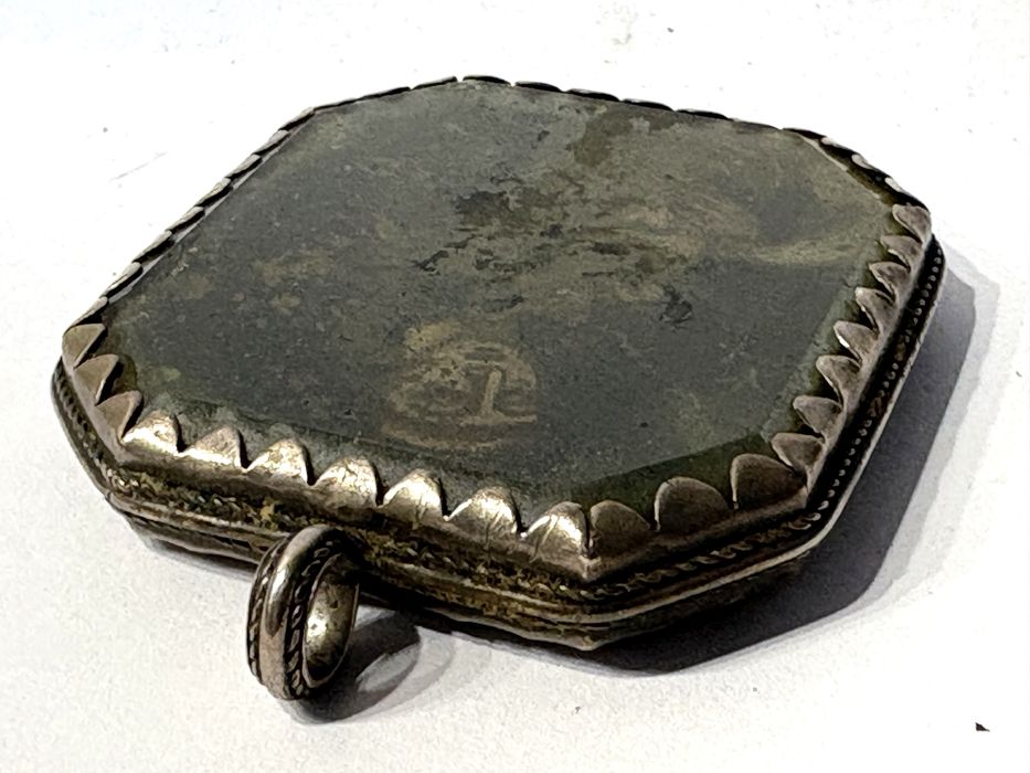 Magnífico relicário bifacial em prata -colonial espanhol do Sec XVIII