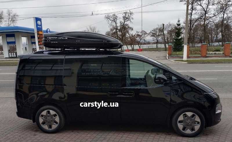 Автобокс на крышу Terra Drive 480 литров  БУ серый черный матовый 196*75*43 см двухст размер внешние 196x75x43 внутри 190x71x42 гарантия ремонт сервис