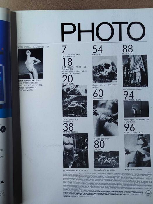 Revista PHOTO francesa antiga de colecionador special amateurs 1980 --Reservada--
