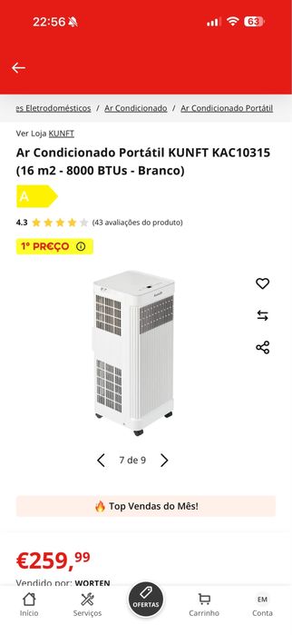 Ar condicionado portatil KUNFT