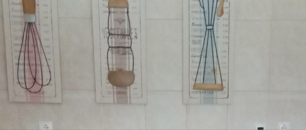3 quadros de cozinha