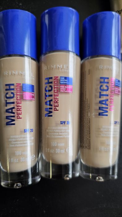 Podkład Rimmel Match Perfection  100 Ivory 3szt