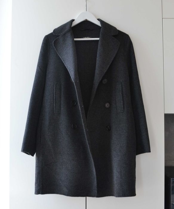 MAX MARA пальто ангора кролик шерсть Оригинал серое новое