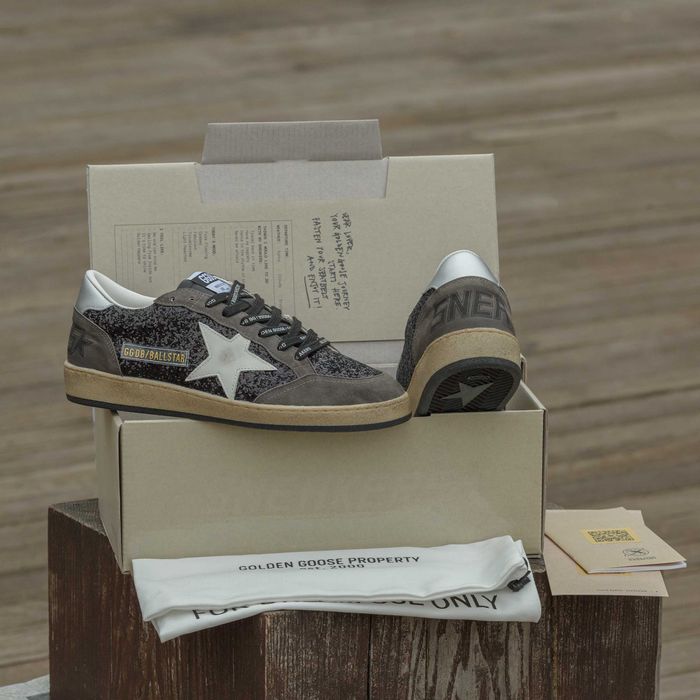 Кросівки Golden Goose Ball Star Black Silver Star premium