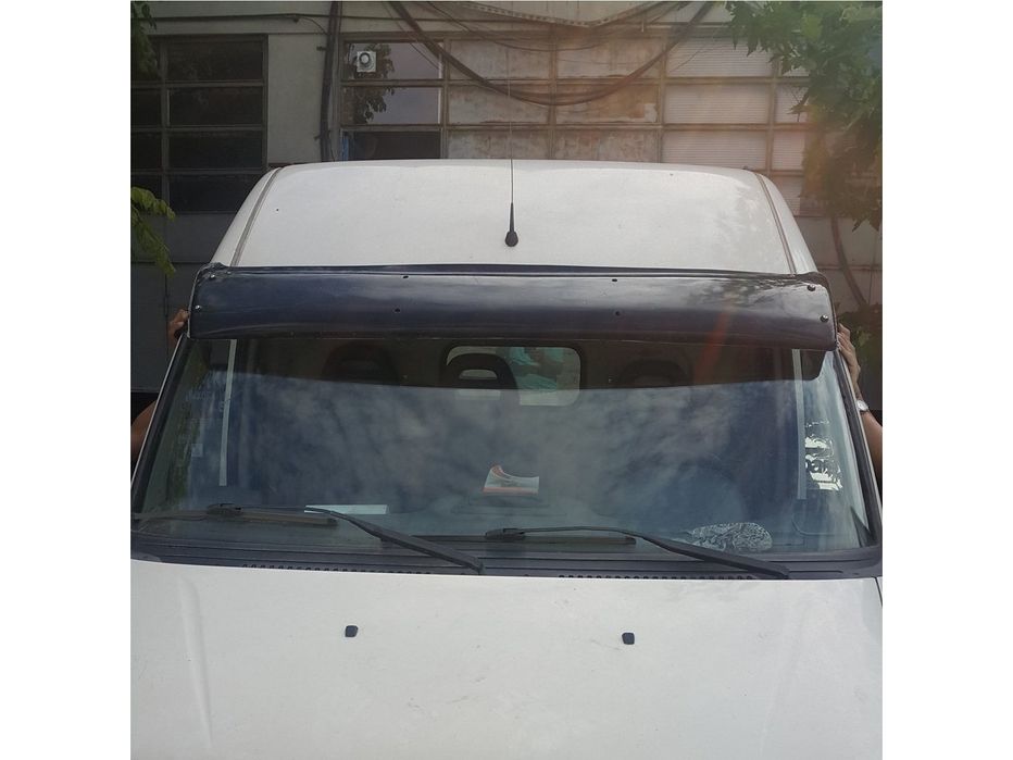 Fiat Ducato 1995-2006 Козирьок на лобове скло (чорний глянець, 5мм)