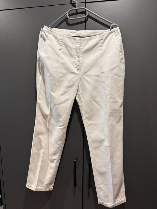 Bialy spodnie zara basic